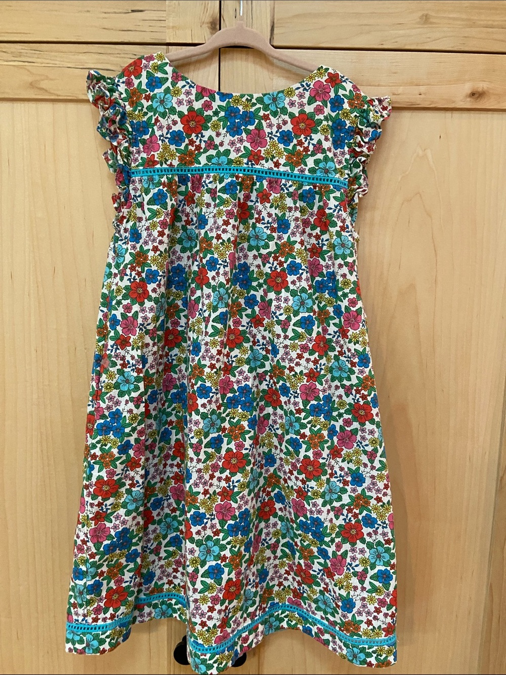 Mini BODEN Girls Floral Cotton Dress in Multicolor